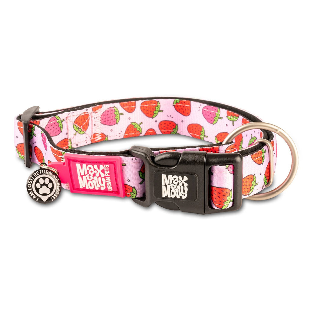 Max & Molly Strawberry Dream Smart ID Dog Collar Extra Small-Habitat Pet Supplies
