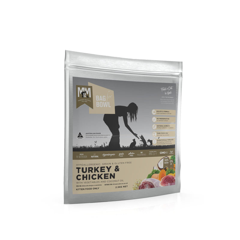 Meals for Meows Kitten Grain Free Chicken and Turkey Dry Cat Food 2.5kg