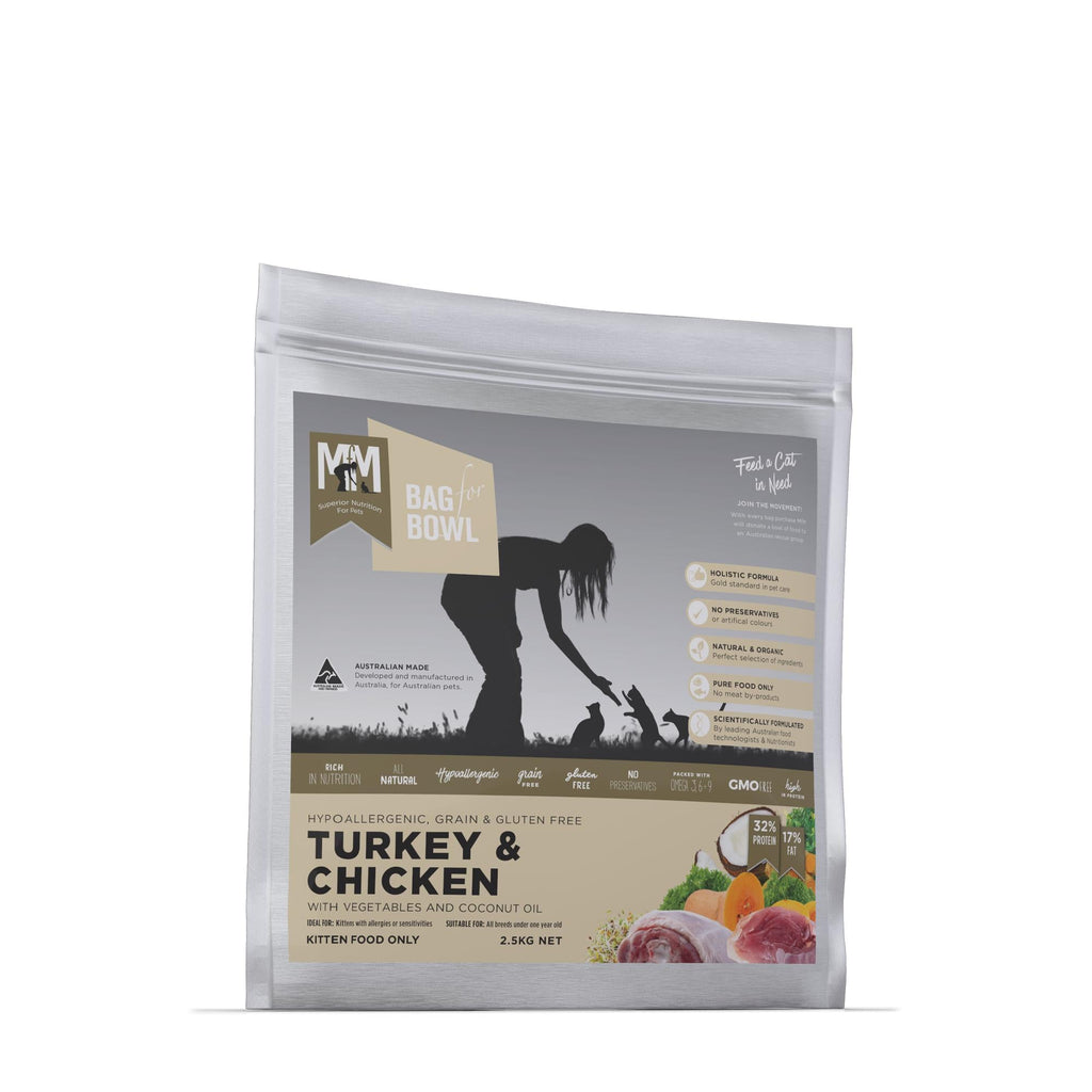 Meals for Meows Kitten Grain Free Chicken and Turkey Dry Cat Food 2.5kg-Habitat Pet Supplies