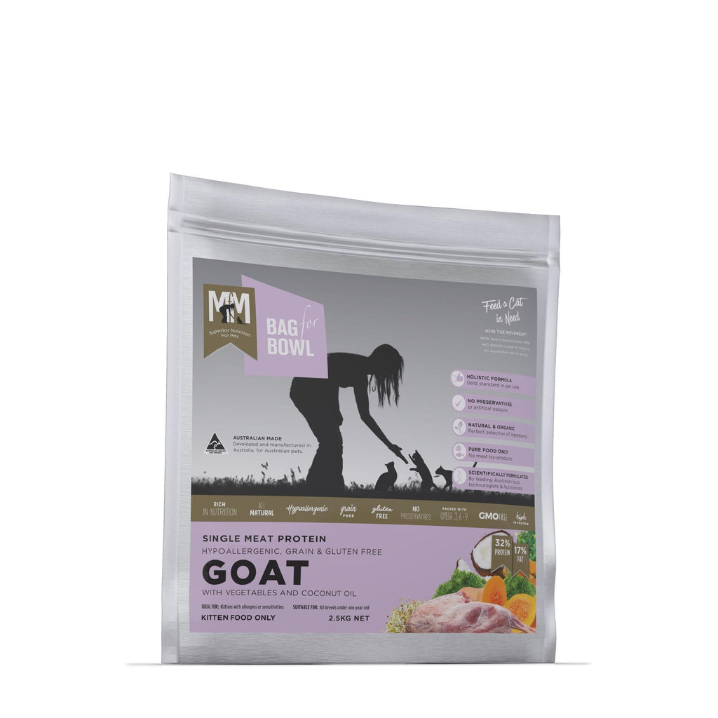 Meals for Meows Kitten Grain Free Single Protein Goat Dry Cat Food 2.5kg-Habitat Pet Supplies