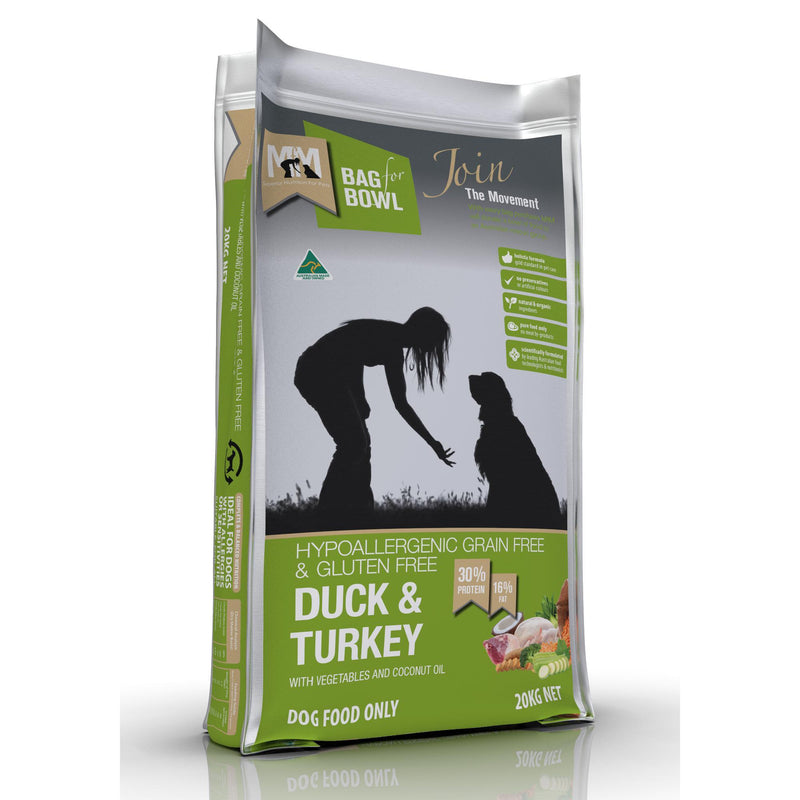 Meals for Mutts Grain Free Duck and Turkey Dry Dog Food 20kg-Habitat Pet Supplies