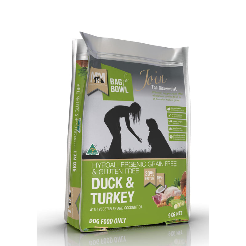 Meals for Mutts Grain Free Duck and Turkey Dry Dog Food 9kg-Habitat Pet Supplies