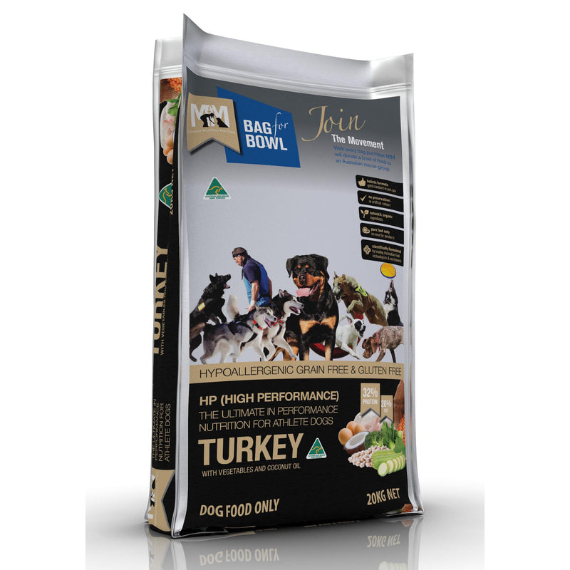 Meals for Mutts Grain Free Turkey High Performance Dry Dog Food 20kg-Habitat Pet Supplies