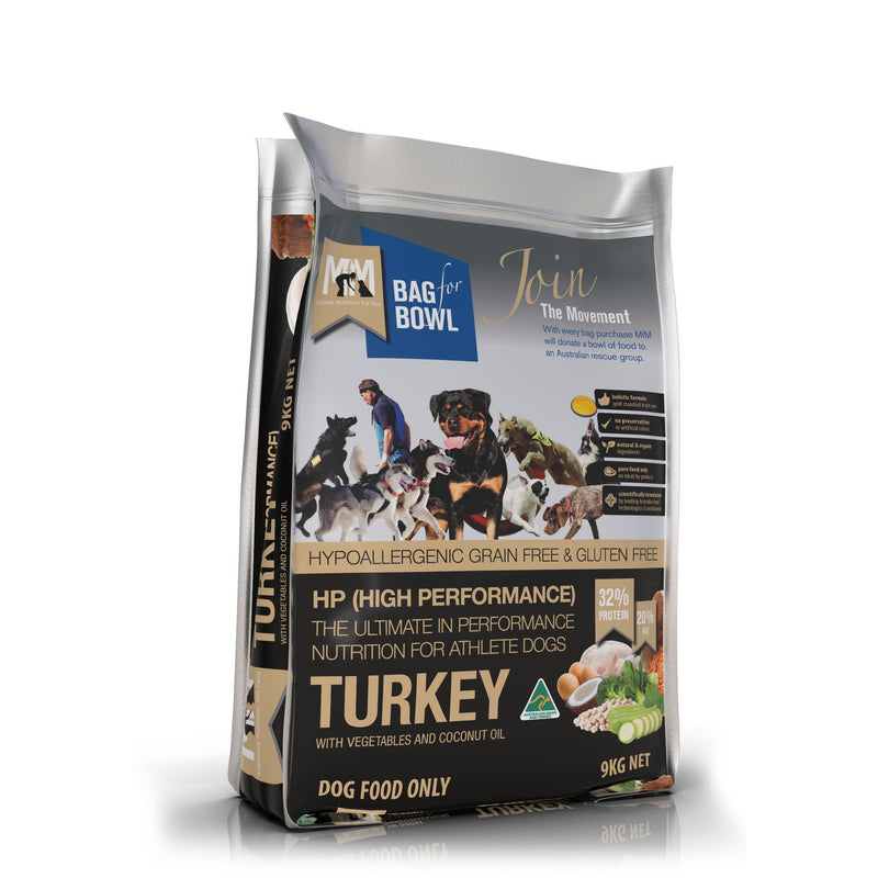 Meals for Mutts Grain Free Turkey High Performance Dry Dog Food 9kg-Habitat Pet Supplies
