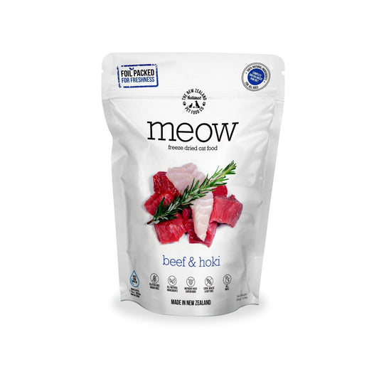 Meow Freeze Dried Cat Food Beef & Hoki Fish 280g