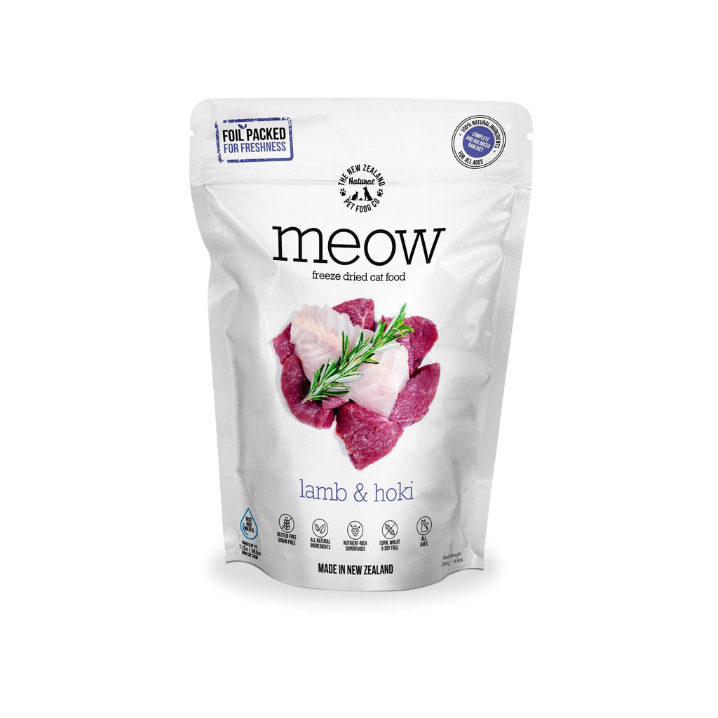 Meow Freeze Dried Cat Food Lamb & Hoki Fish 280g-Habitat Pet Supplies