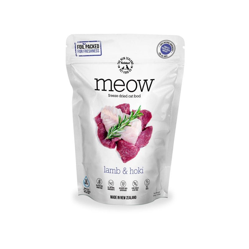 Meow Freeze Dried Cat Food Lamb & Hoki Fish 280g^^^-Habitat Pet Supplies