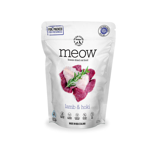 Meow Freeze Dried Cat Food Lamb & Hoki Fish 50g