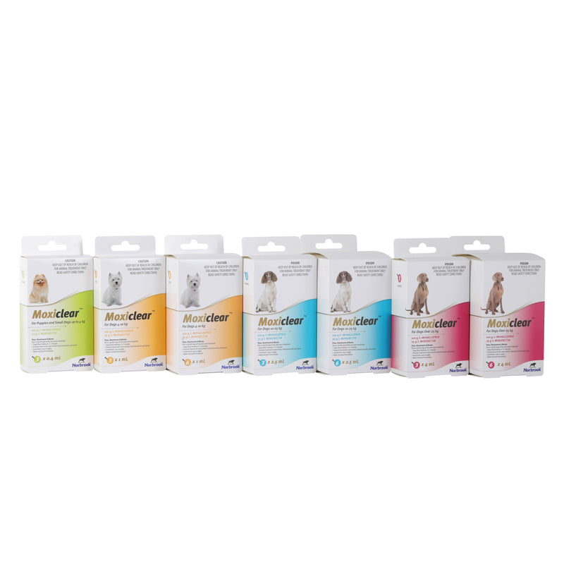 Moxiclear Flea and Worming Treatment for Puppies and Small Dogs up to 4kg 3 Pack