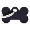 My Family Basic Bone Extra Large Black Dog Tag with Free Engraving-Habitat Pet Supplies