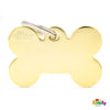 My Family Basic Bone Large Brass Dog Tag with Free Engraving-Habitat Pet Supplies