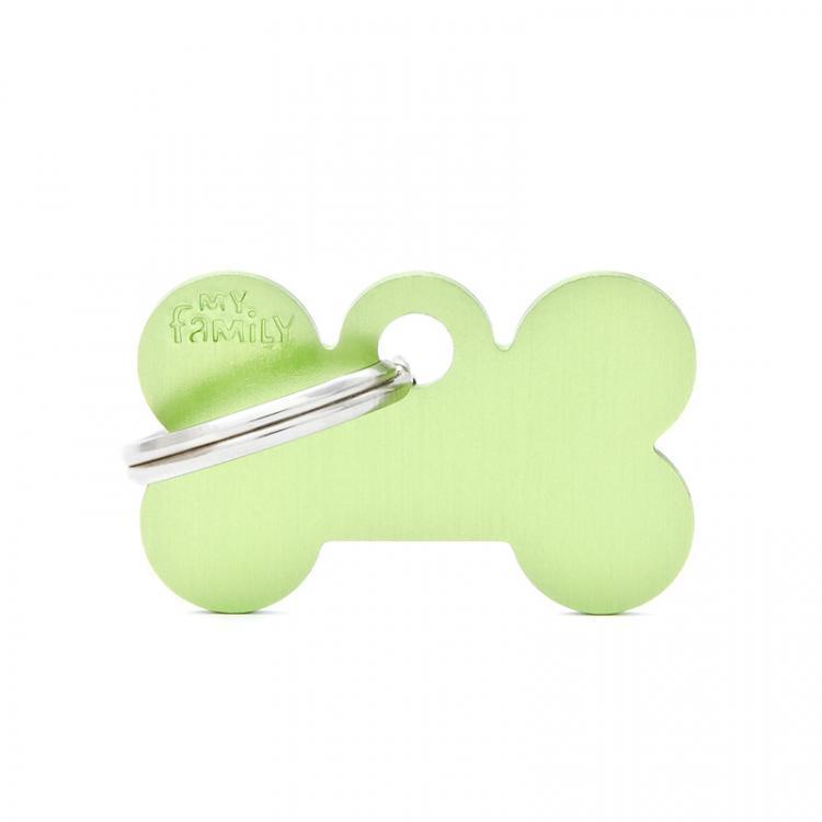 My Family Basic Bone Small Lime with Free Engraving-Habitat Pet Supplies