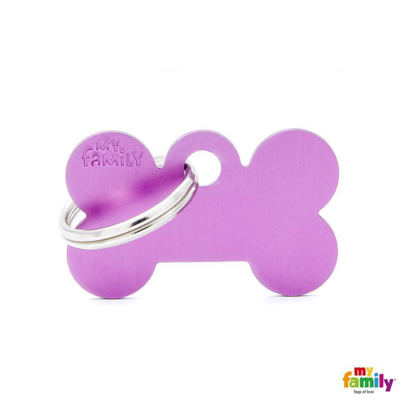 My Family Basic Bone Small Purple with Free Engraving-Habitat Pet Supplies