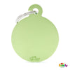 My Family Basic Circle Large Lime Dog Tag with Free Engraving {)_(}-Habitat Pet Supplies