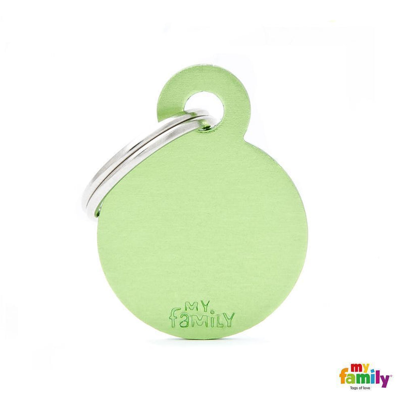 My Family Basic Circle Small Lime with Free Engraving-Habitat Pet Supplies