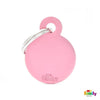 My Family Basic Circle Small Pink with Free Engraving-Habitat Pet Supplies