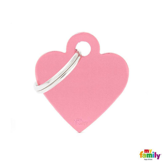 My Family Basic Heart Small Pink with Free Engraving