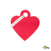 My Family Basic Heart Small Red with Free Engraving-Habitat Pet Supplies