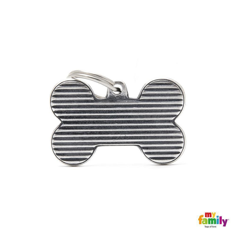My Family Bronx Bone Large Shutter Dog Tag with Free Engraving*-Habitat Pet Supplies
