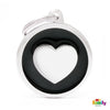 My Family Classic Heart Black Dog Tag-Habitat Pet Supplies