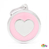 My Family Classic Heart Pink Dog Tag with Free Engraving-Habitat Pet Supplies