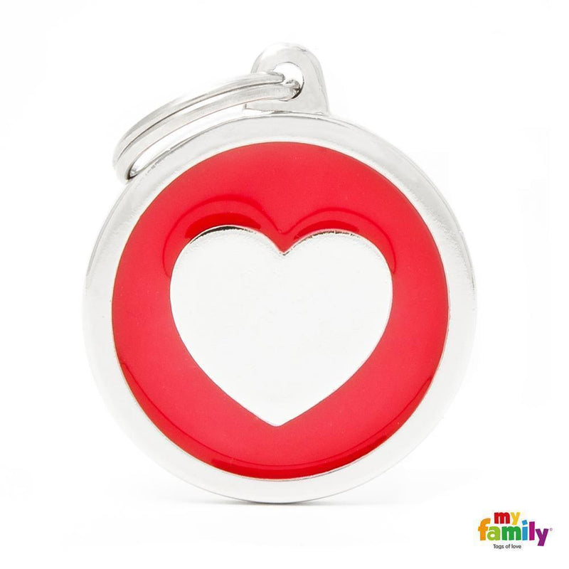 My Family Classic Heart Red Dog Tag-Habitat Pet Supplies