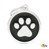 My Family Classic Paw Black Dog Tag with Free Engraving-Habitat Pet Supplies