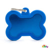 My Family Hushtag Bone Blue Dog Tag with Free Engraving-Habitat Pet Supplies