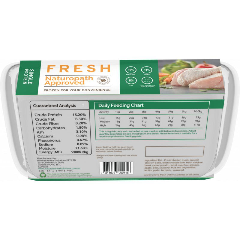 Natural Animal Solutions FreshRAW Chicken Cat Food 450g