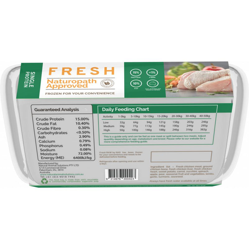 Natural Animal Solutions FreshRAW Chicken Dog Food 900g