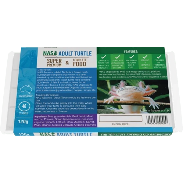 Natural Animal Solutions FreshRAW Frozen Adult Turtle Food 120g***