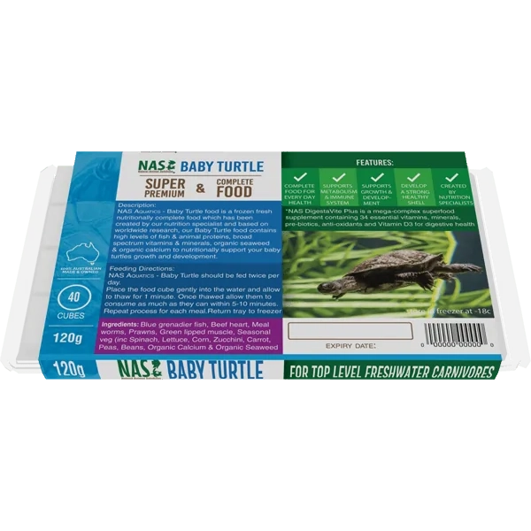 Natural Animal Solutions FreshRAW Frozen Baby Turtle Food 120g***