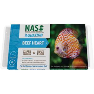 Natural Animal Solutions FreshRAW Frozen Beef Heart Fish Food 120g-Habitat Pet Supplies