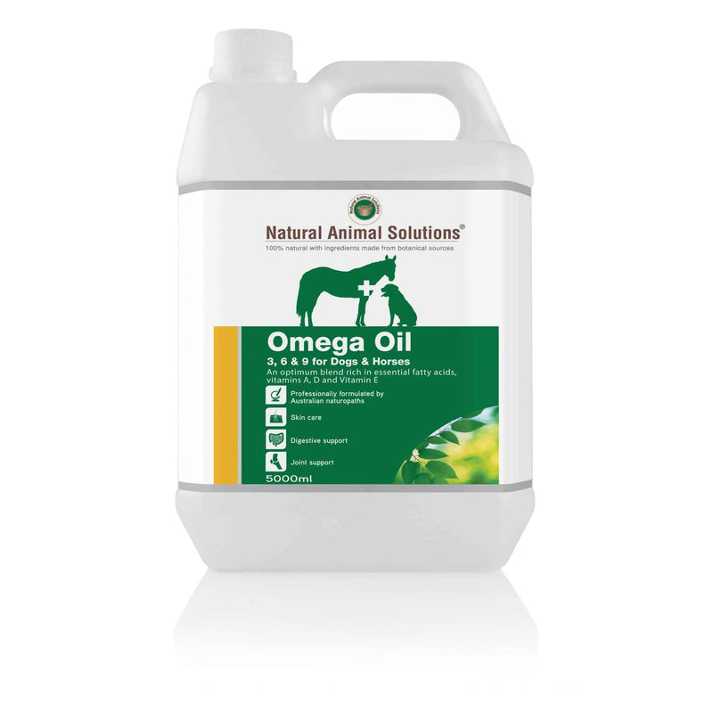 Natural Animal Solutions Omega Oil Supplement for Dogs and Horses 5L-Habitat Pet Supplies