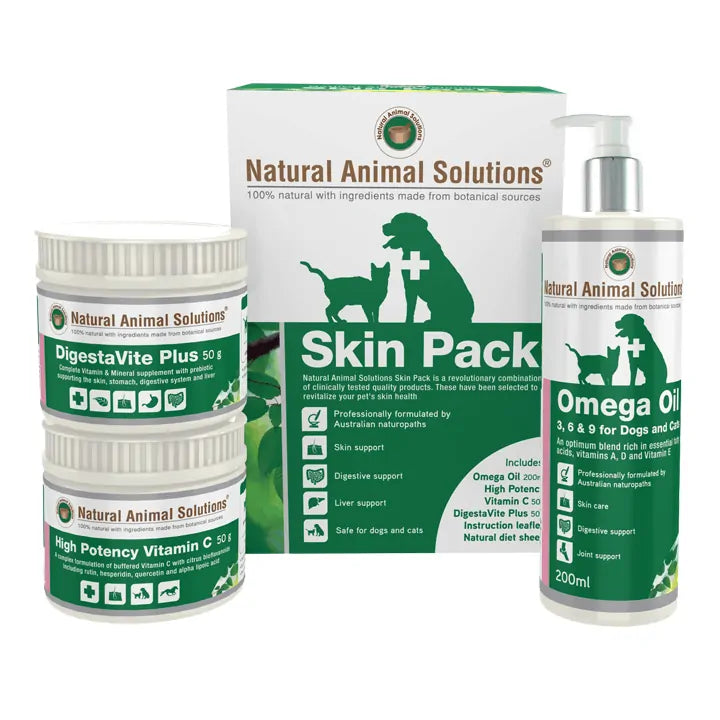 Natural Animal Solutions Skin Health Pack for Dogs and Cats-Habitat Pet Supplies