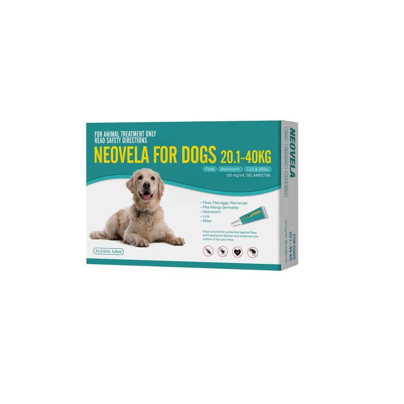 Neovela Flea and Heartworm Treatments for Extra Large Dogs 4 Pack-Habitat Pet Supplies