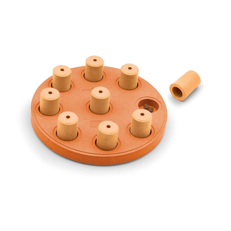 Nina Ottosson DogSmart Wooden and Orange Puzzle Feeder Dog Toy-Habitat Pet Supplies