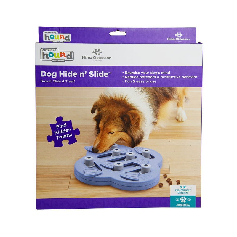 Nina Ottosson Hide n Slide Purple Puzzle Feeder Dog Toy
