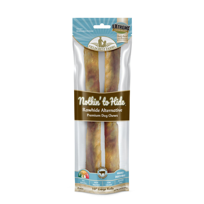 Nothin to Hide Beef Roll Large Dog Treats 2 Pack***-Habitat Pet Supplies
