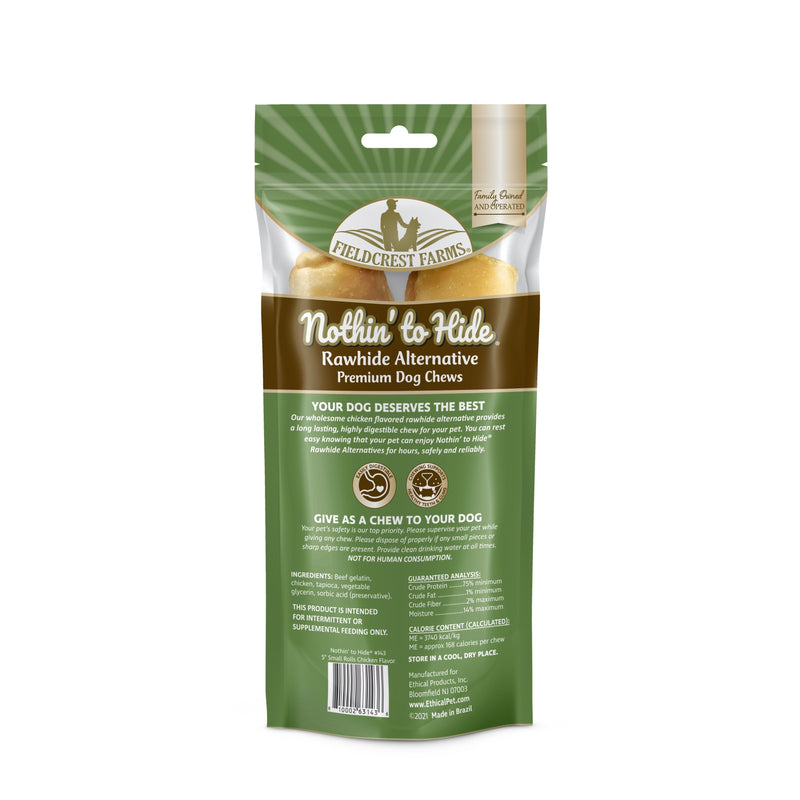 Nothin to Hide Chicken Roll Small Dog Treats 2 Pack