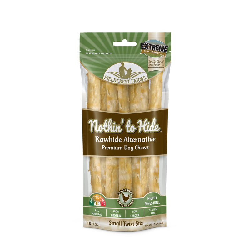 Nothin to Hide Chicken Twist Stix Small Dog Treats 10 Pack-Habitat Pet Supplies