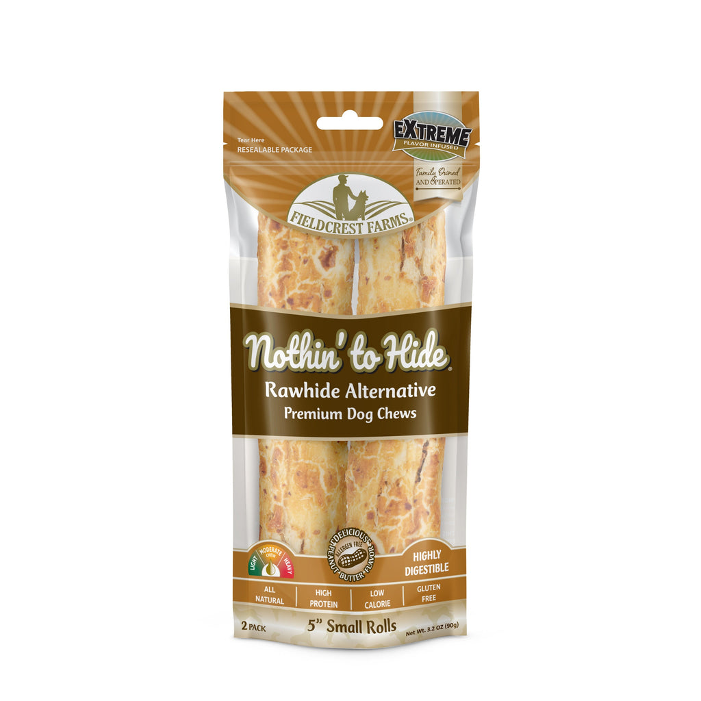 Nothin to Hide Peanut Butter Roll Small Dog Treats 2 Pack-Habitat Pet Supplies