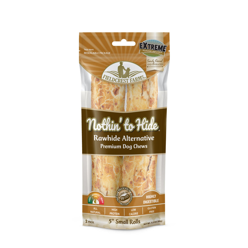 Nothin to Hide Peanut Butter Roll Small Dog Treats 2 Pack-Habitat Pet Supplies