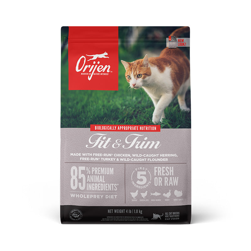 ORIJEN Fit and Trim Biologically Appropriate Dry Cat Food 1.8kg-Habitat Pet Supplies