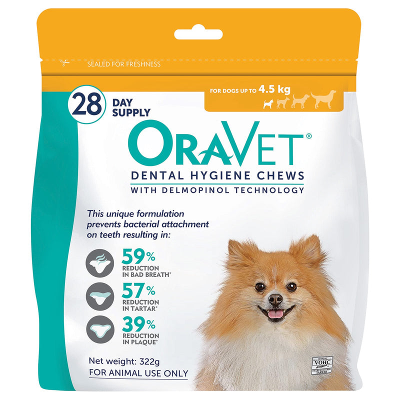 OraVet Dental Hygiene Chews for Very Small Dogs 28 Pack-Habitat Pet Supplies