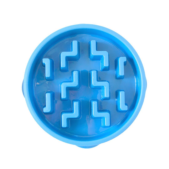 Outward Hound Fun Feeder Slo-Bowl Notch Dog Bowl Bowl Medium Blue