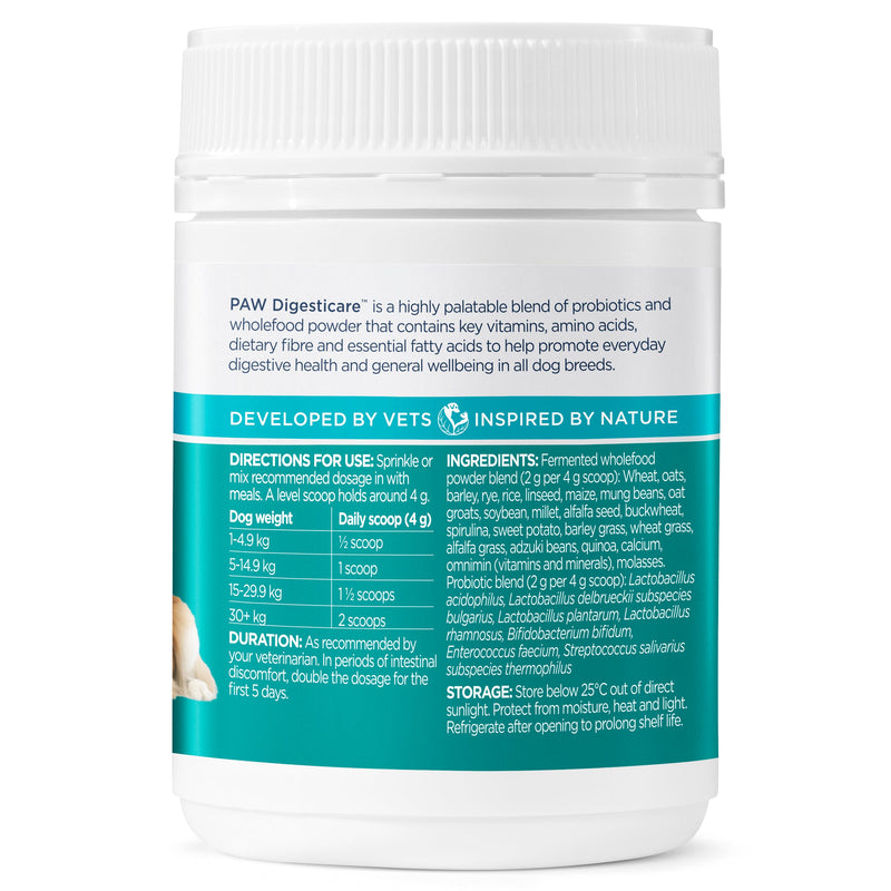 PAW by Blackmores DigestiCare Powder for Dogs and Cats 150g***