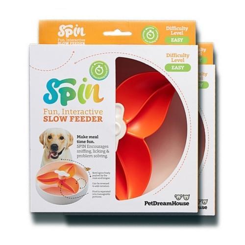 Pet DreamHouse Spin Interactive Slow Feeder for Dogs Bougainvillea-Habitat Pet Supplies