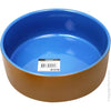 Pet One Bowl Glazed Terracotta Blue 2.2 Litres-Habitat Pet Supplies