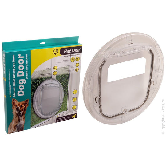 Pet One Poly Dog Door for Glass Doors Large***